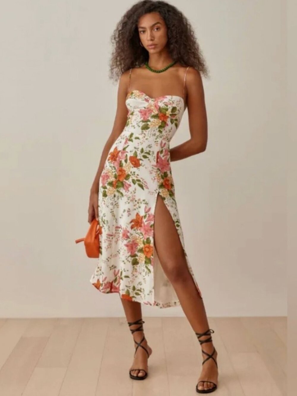 Reformation Juliette Midi Dress, Tropique Floral - Size 22